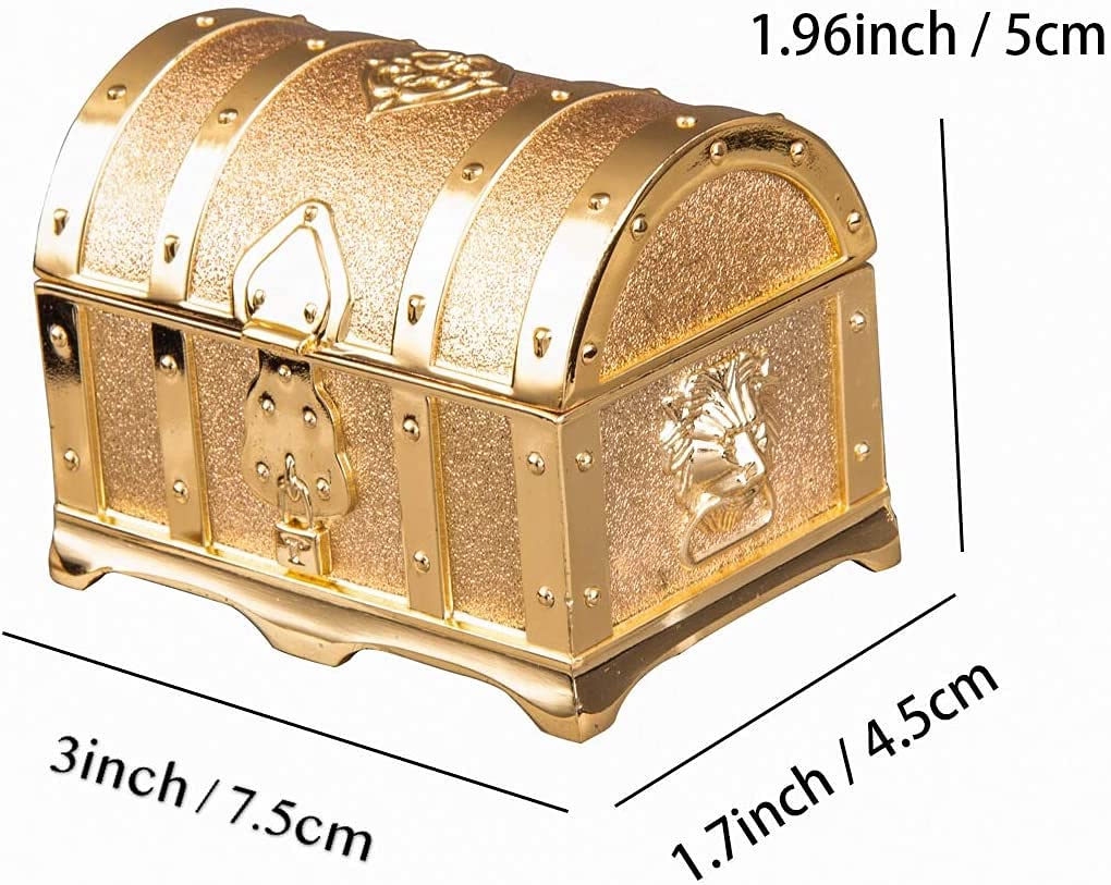 Amazon｜ジュエリー収納ボックス レトロな装身具の金の箱の宝の宝石箱